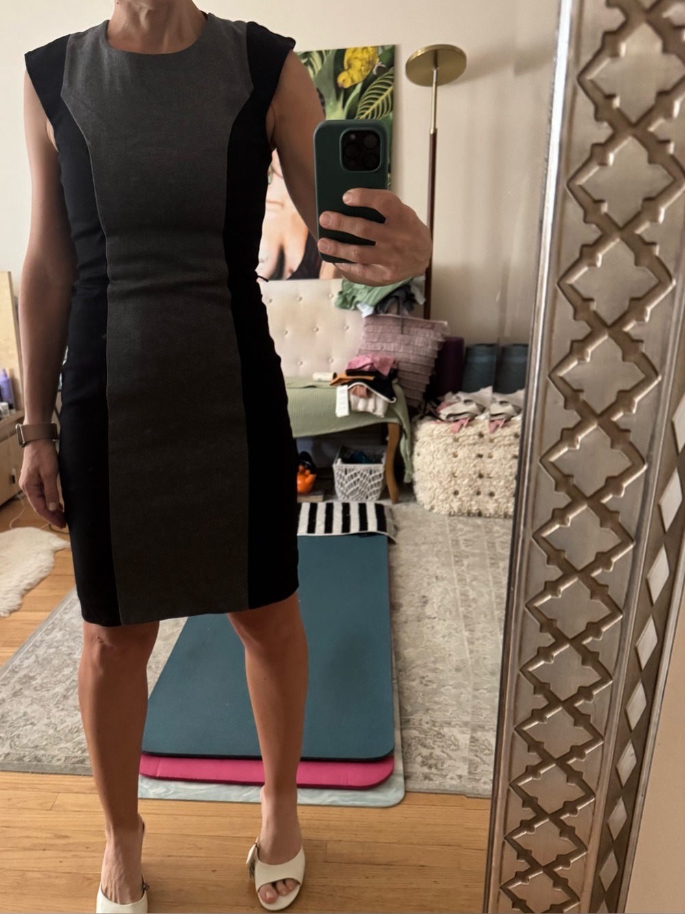 French Connection - Wool Black and Gray Dress - size 6